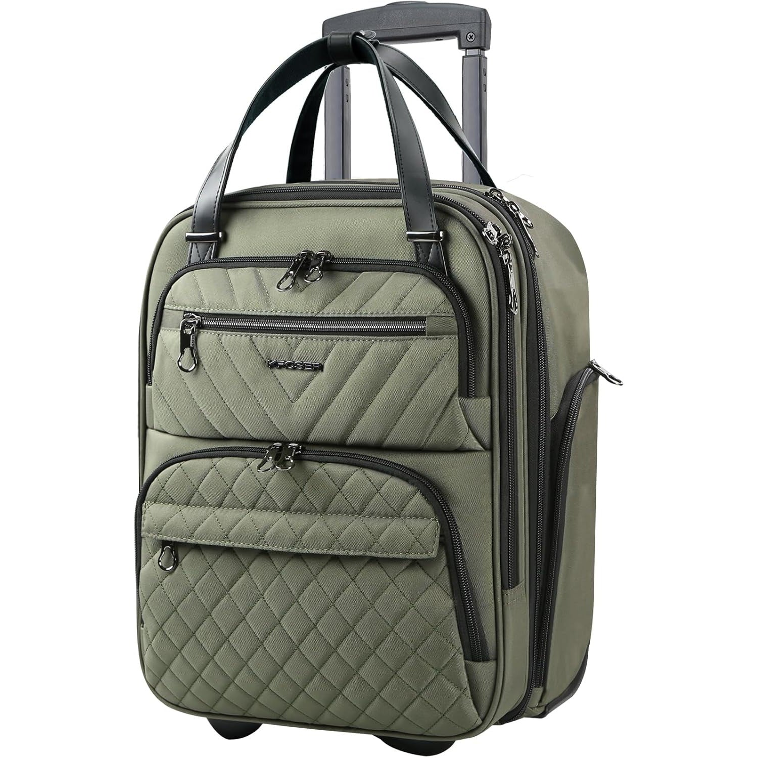 KROSER 16 Inch Underseat Carry-On Suitcase with Laptop Compartment