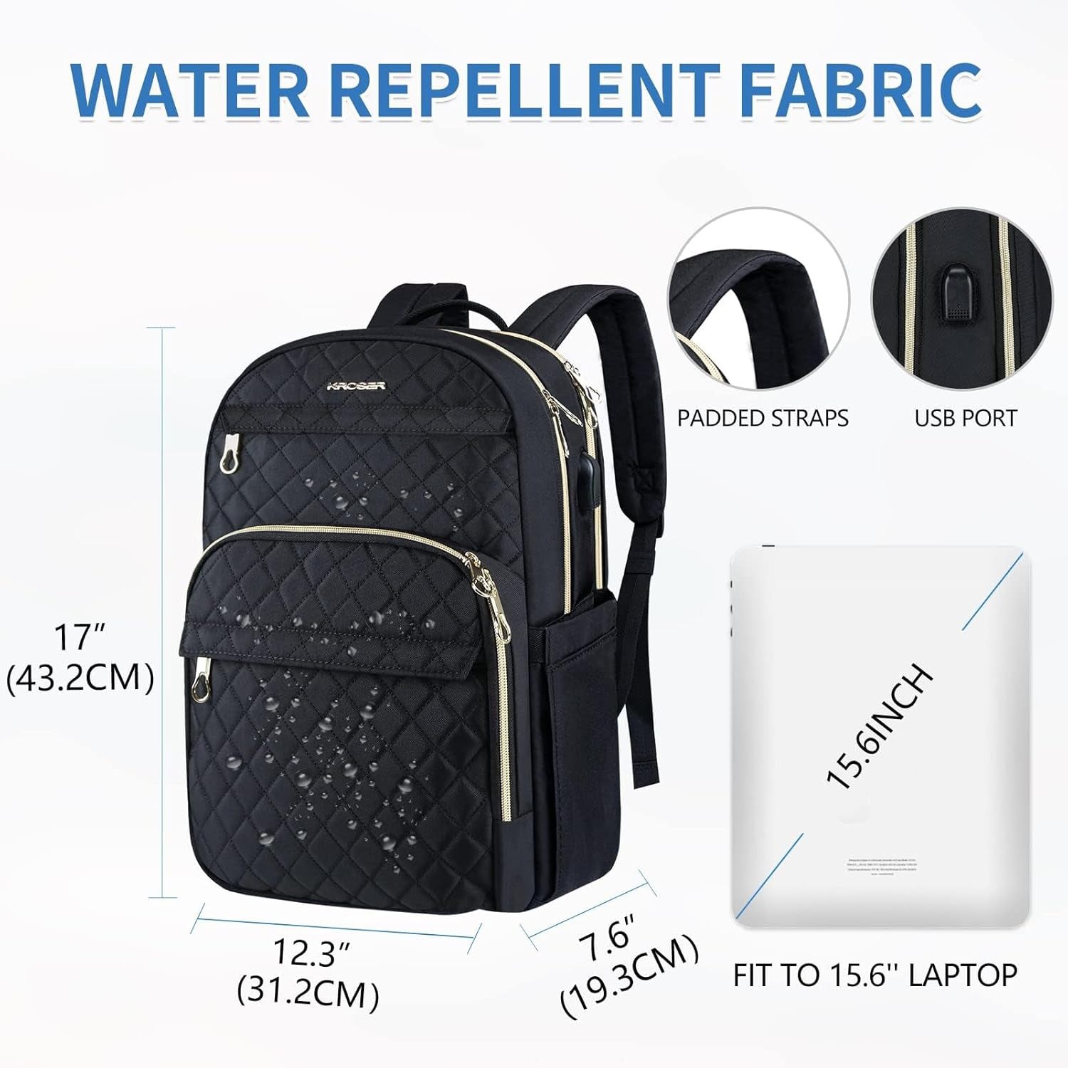 backpack for 15.6 inch laptop Expandable travel 15,6" and personal items 15.6 Inch Laptop Backpacks for