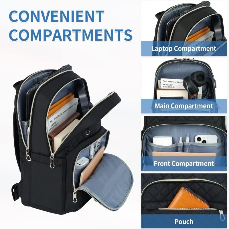KROSER 15.6 Inch Lightweight USB Laptop Backpack