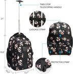 KROSER 17" Rolling Laptop Backpack with RFID