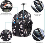 KROSER 17" Rolling Laptop Backpack with RFID