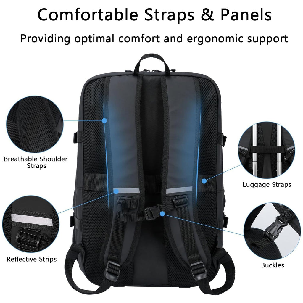 KROSER 17.3 Inch Carry On Travel Laptop Backpack, Flight Approved Computer Bag