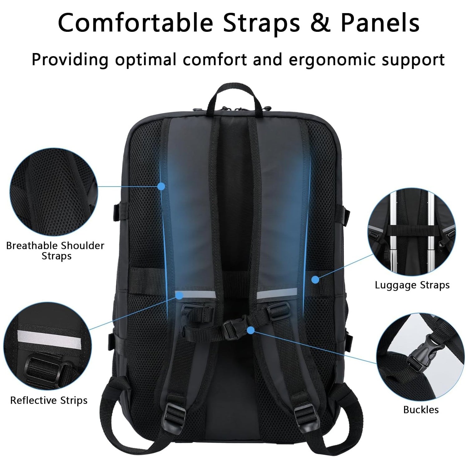 KROSER 17.3 Inch Carry On Travel Laptop Backpack, Flight Approved Computer Bag