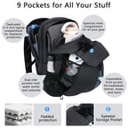 KROSER 17.3 Inch Carry On Travel Laptop Backpack, Flight Approved Computer Bag