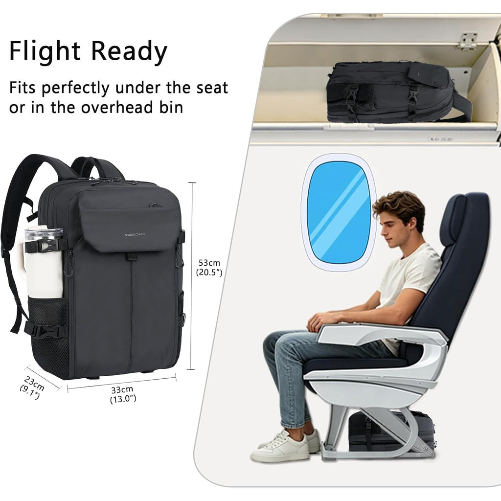 KROSER 17.3 Inch Carry On Travel Laptop Backpack, Flight Approved Computer Bag