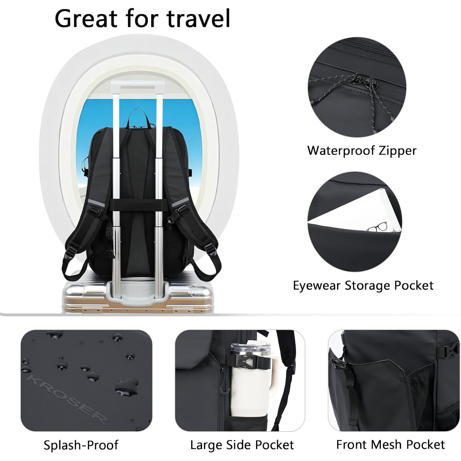 17.3 Inch Carry On Travel Laptop Backpack
