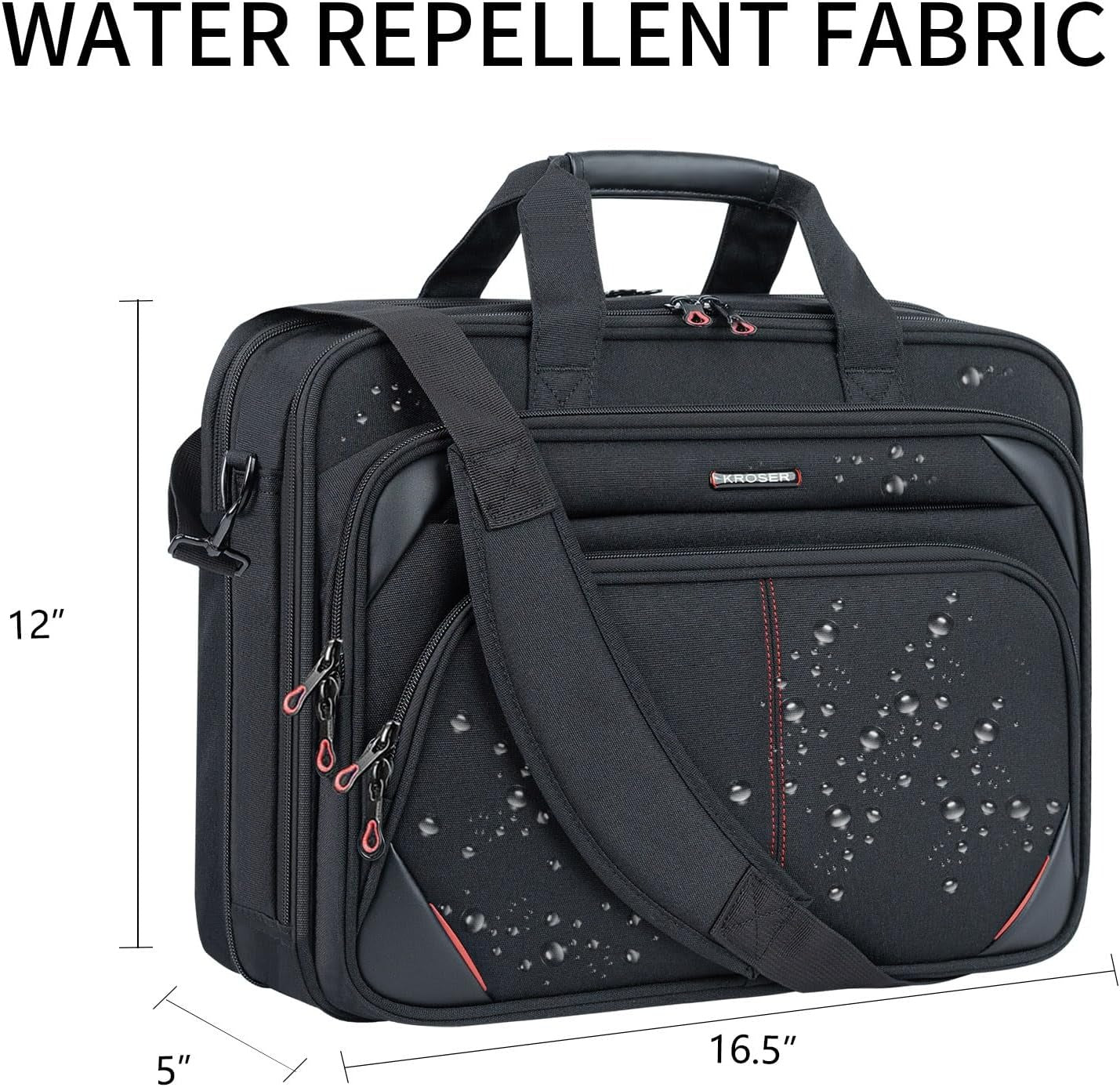 KROSER 15.6" Laptop Messenger Bag with RFID