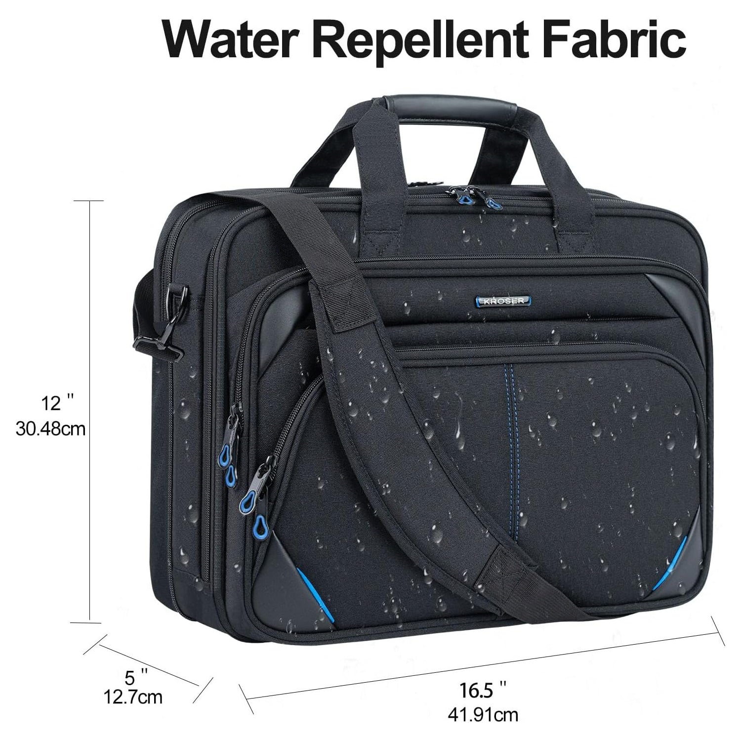 KROSER 15.6" Laptop Messenger Bag with RFID