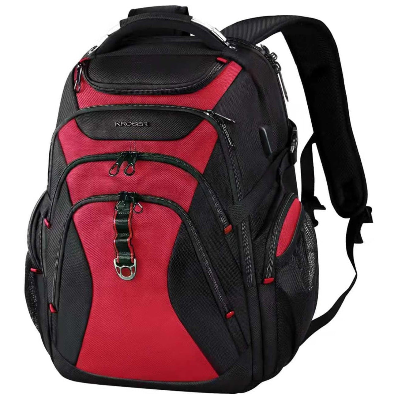 KROSER Travel Laptop Backpack 17.3 Inch XL Heavy Duty Computer Backpack with Hard Shell Saferoom RFID Pockets Water-Repellent Business College Daypa