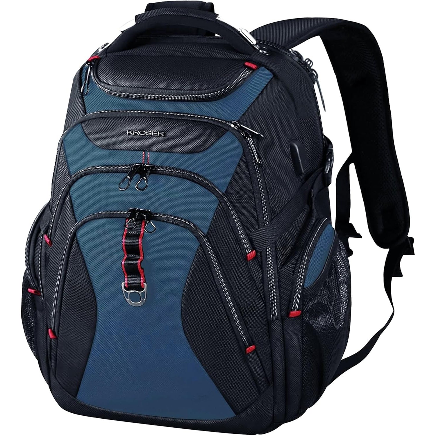 KROSER Travel Laptop Backpack 17.3 Inch XL Heavy Duty Computer Backpack with Hard Shell Saferoom RFID Pockets Water-Repellent Business College Daypa