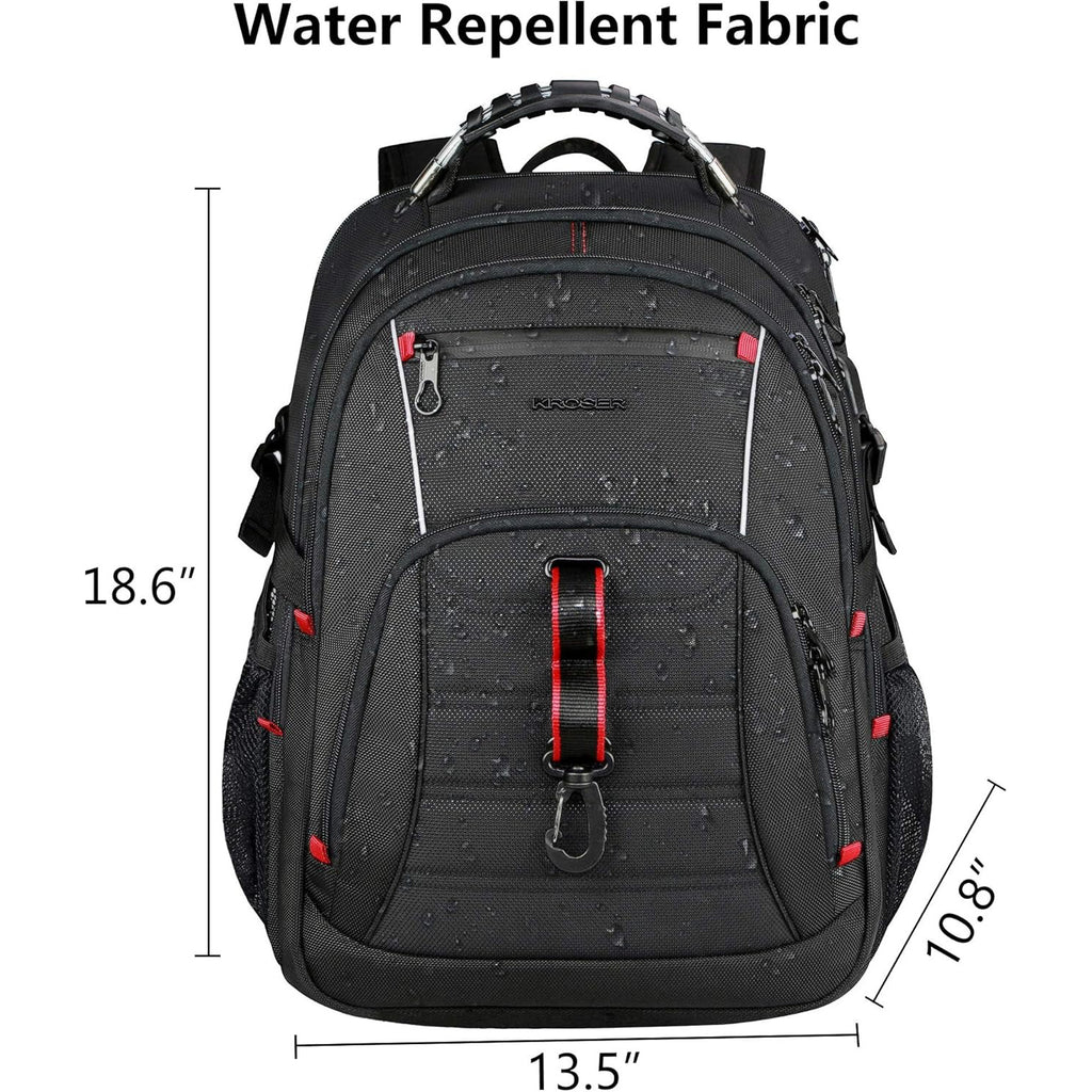 KROSER 18.4" XXXL Travel Laptop Backpack with USB