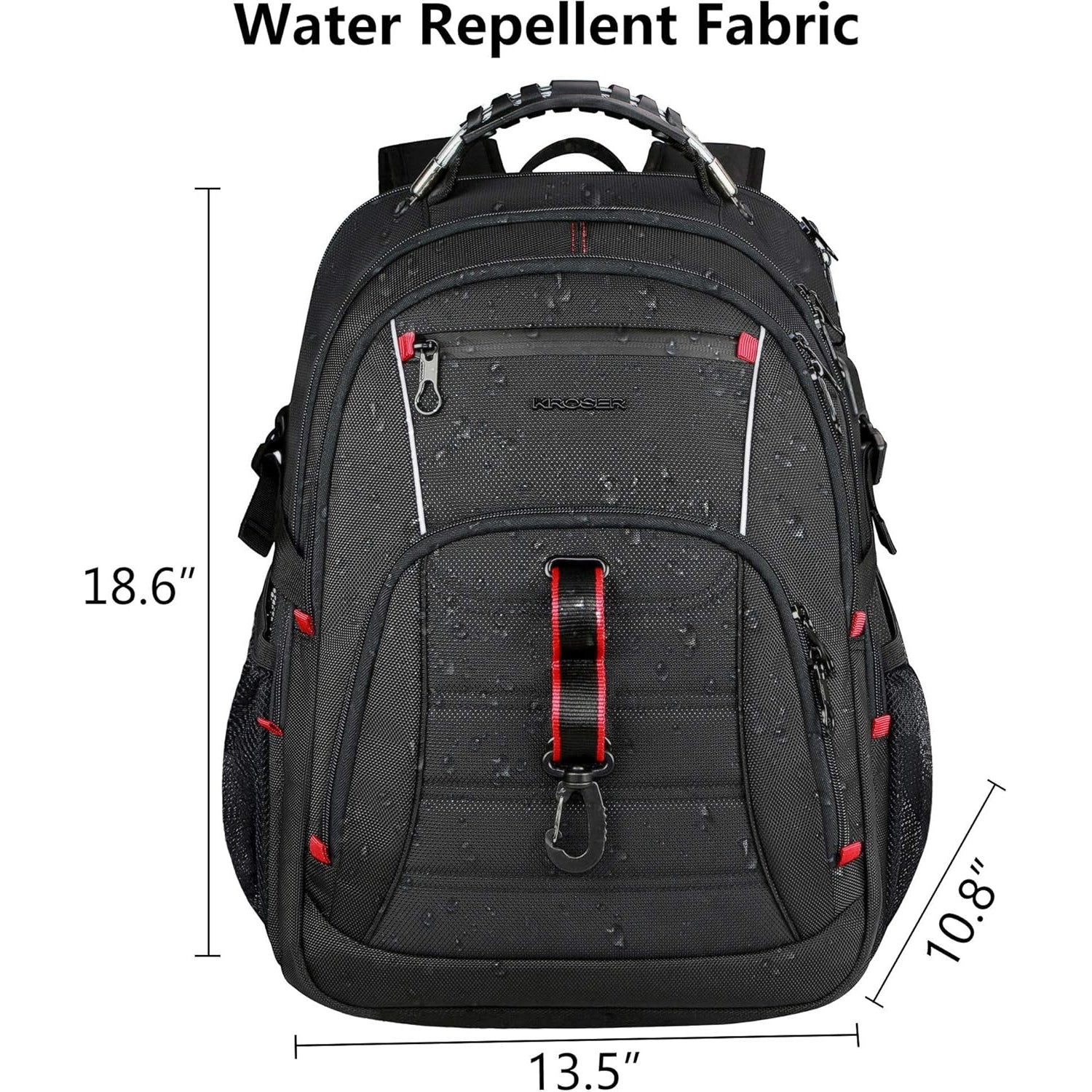 KROSER 18.4" XXXL Travel Laptop Backpack with USB