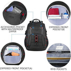 KROSER 18.4" XXXL Travel Laptop Backpack with USB