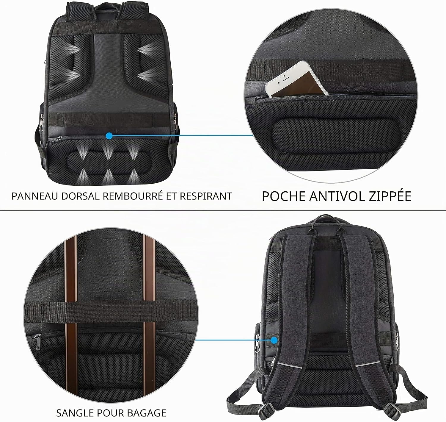 KROSER 17.3" Business Laptop Backpack with RFID