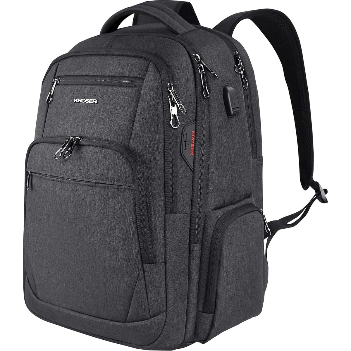 KROSER Black Anti-Theft Laptop Backpack