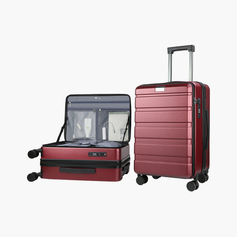 KROSER 20" Top-Loading Carry-On Luggage with USB & TSA Lock