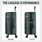 KROSER 20" Top-Loading Carry-On Luggage with USB & TSA Lock
