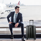 KROSER Black 20 Inch Expandable Carry-On Luggage with USB & TSA Lock