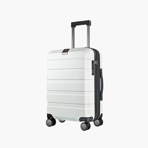 KROSER Hardside Expandable Carry On Luggage, White
