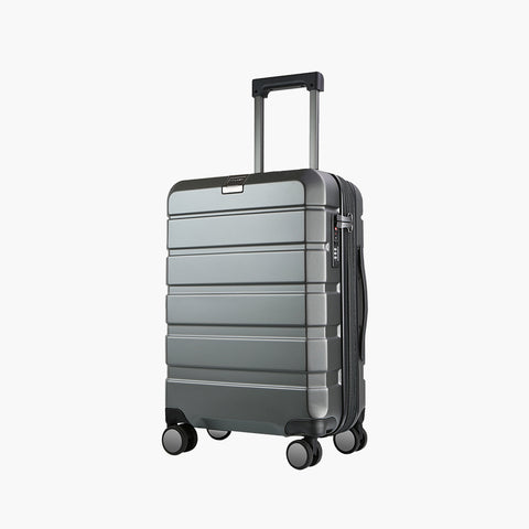 KROSER Hardside Expandable Carry On Luggage, Steel Grey