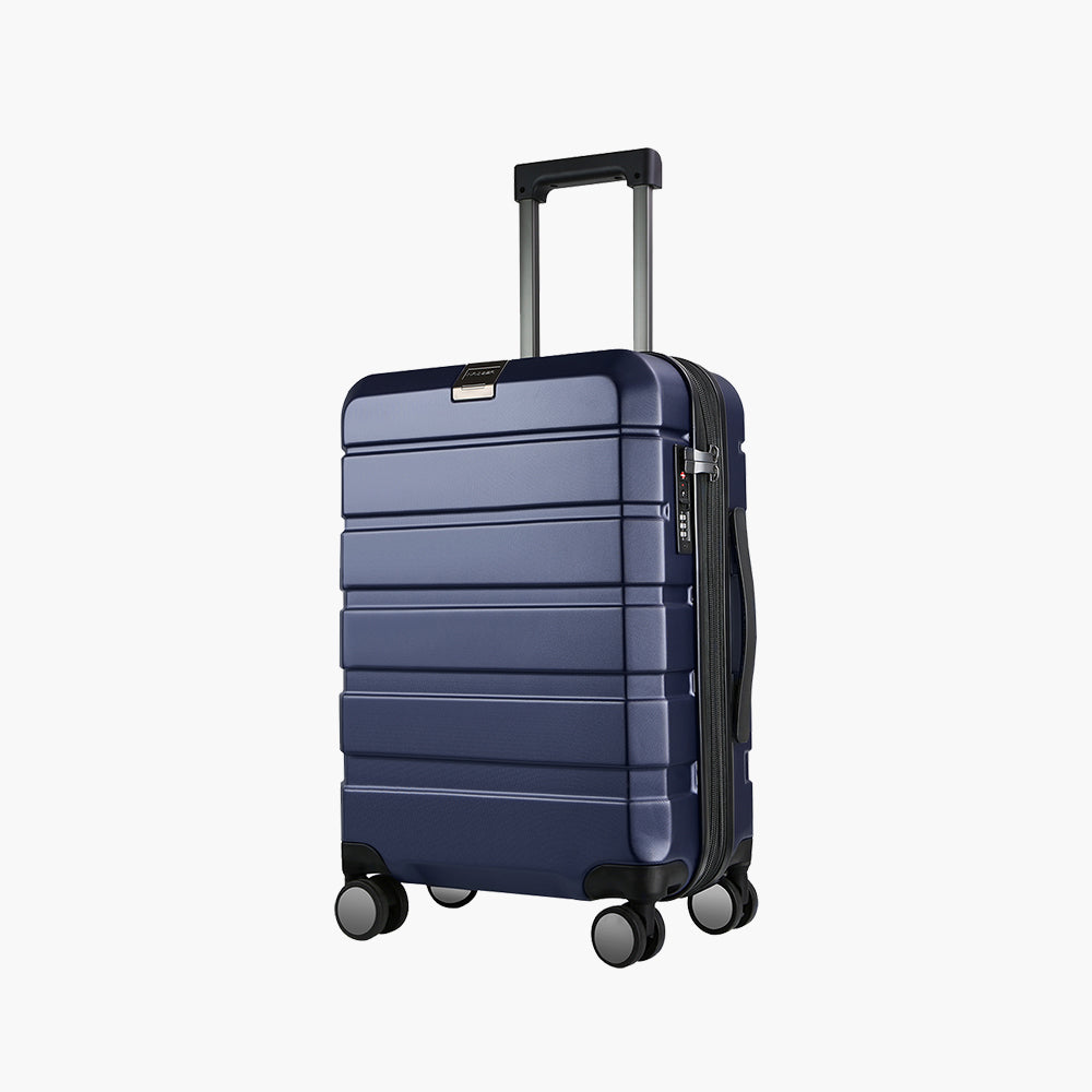 KROSER Navy 20" Hardside Expandable Carry-On Luggage with TSA Lock