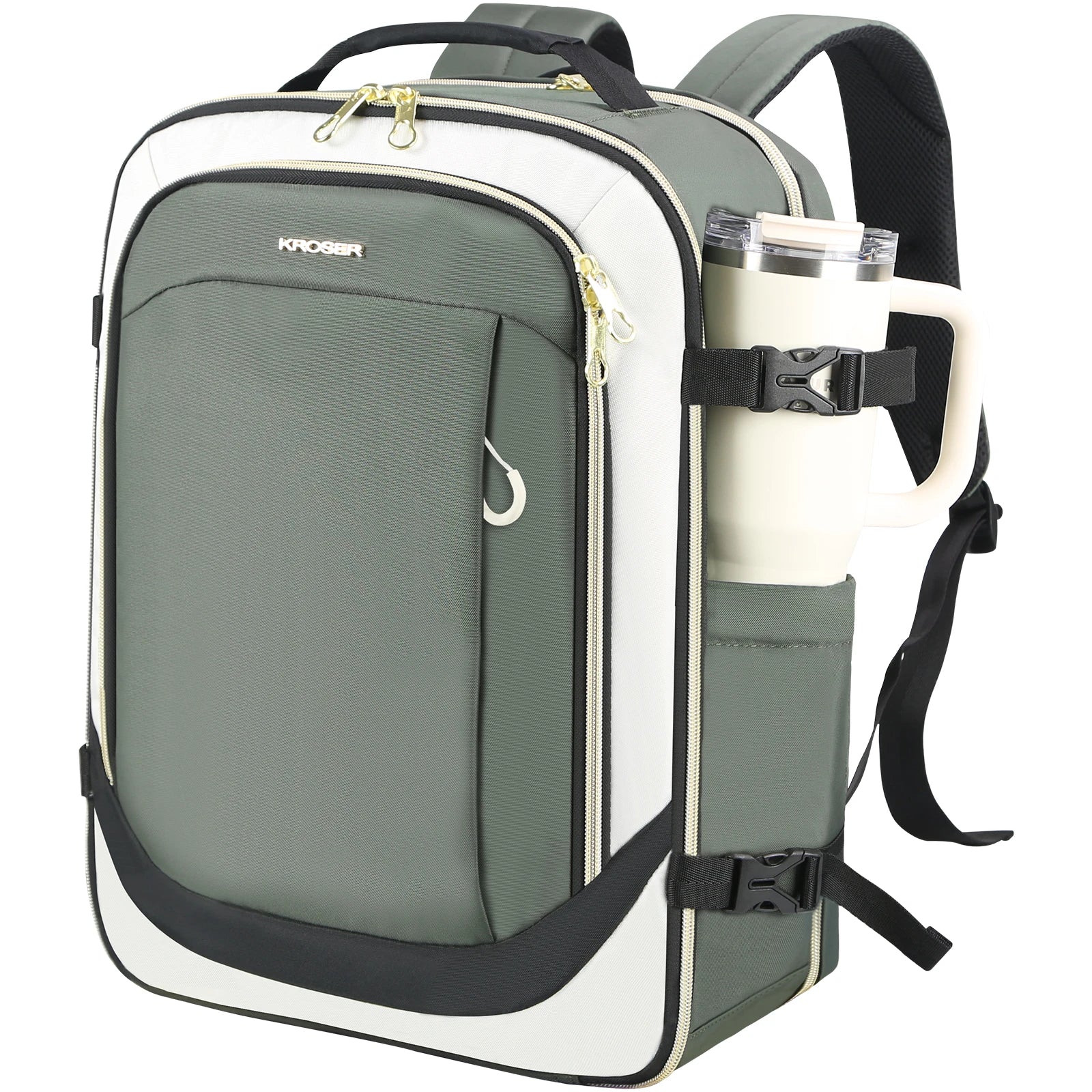 KROSER Travel Laptop Backpack 17.3" Carry-On Backpack for Weekend Trips