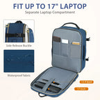 KROSER Work & College Laptop Backpack 17.3" Travel Backpack