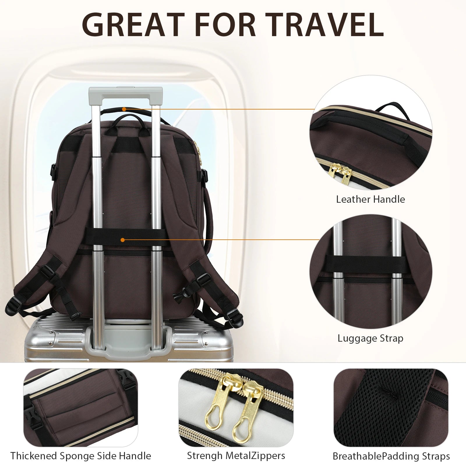 KROSER Professional Work Laptop Backpack 17.3" Business Backpack
