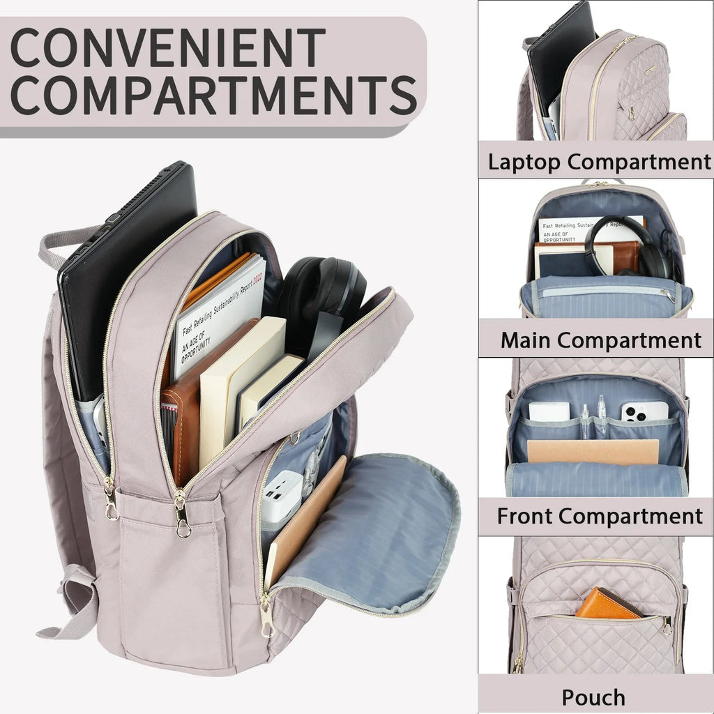 KROSER 15.6" Laptop Backpack with USB Port - KROSER