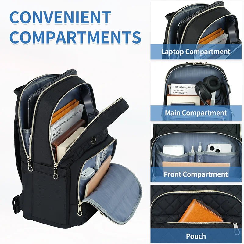 KROSER 15.6" Laptop Backpack with USB Port - KROSER