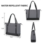 KROSER-KROSER 15.6" Quilted Laptop Tote Bag with USB Port-15