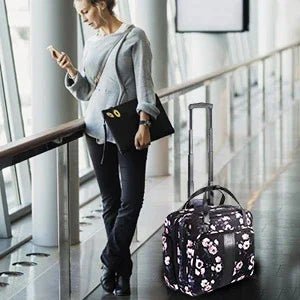 KROSER 15.6" Rose Pattern Rolling Laptop BriefcaseLGX720-USUS