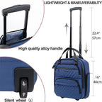 KROSER Haze Blue 16 Inch Underseat Carry-On Suitcase with Laptop CompartmentK7651NX-WMRedUS