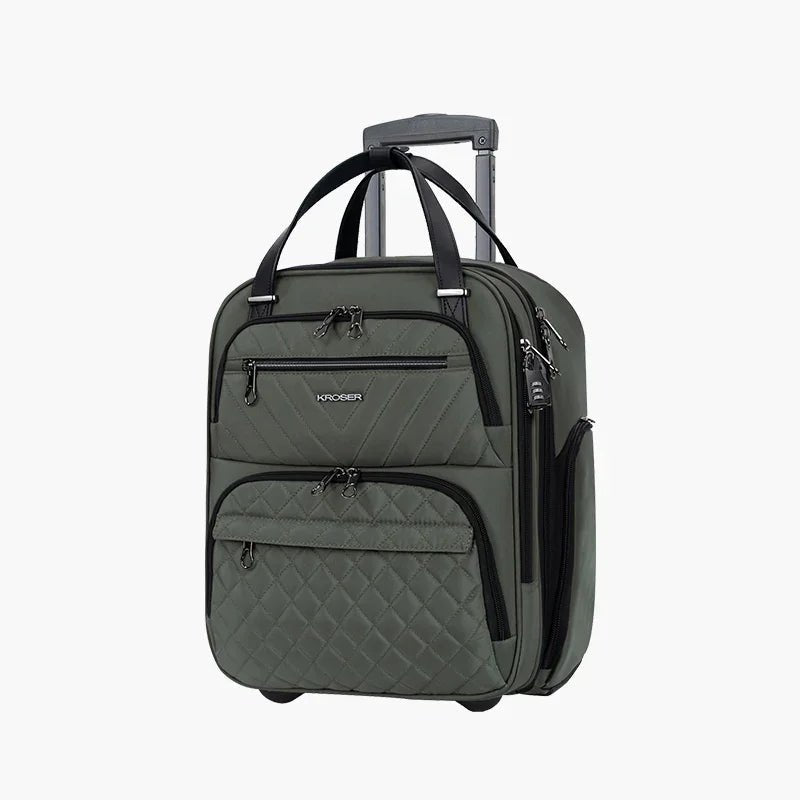KROSER 16" Underseat Carry-On Suitcase with Laptop Compartment - KROSER