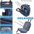 KROSER Haze Blue 16 Inch Underseat Carry-On Suitcase with Laptop CompartmentK7651NX-WMRedUS