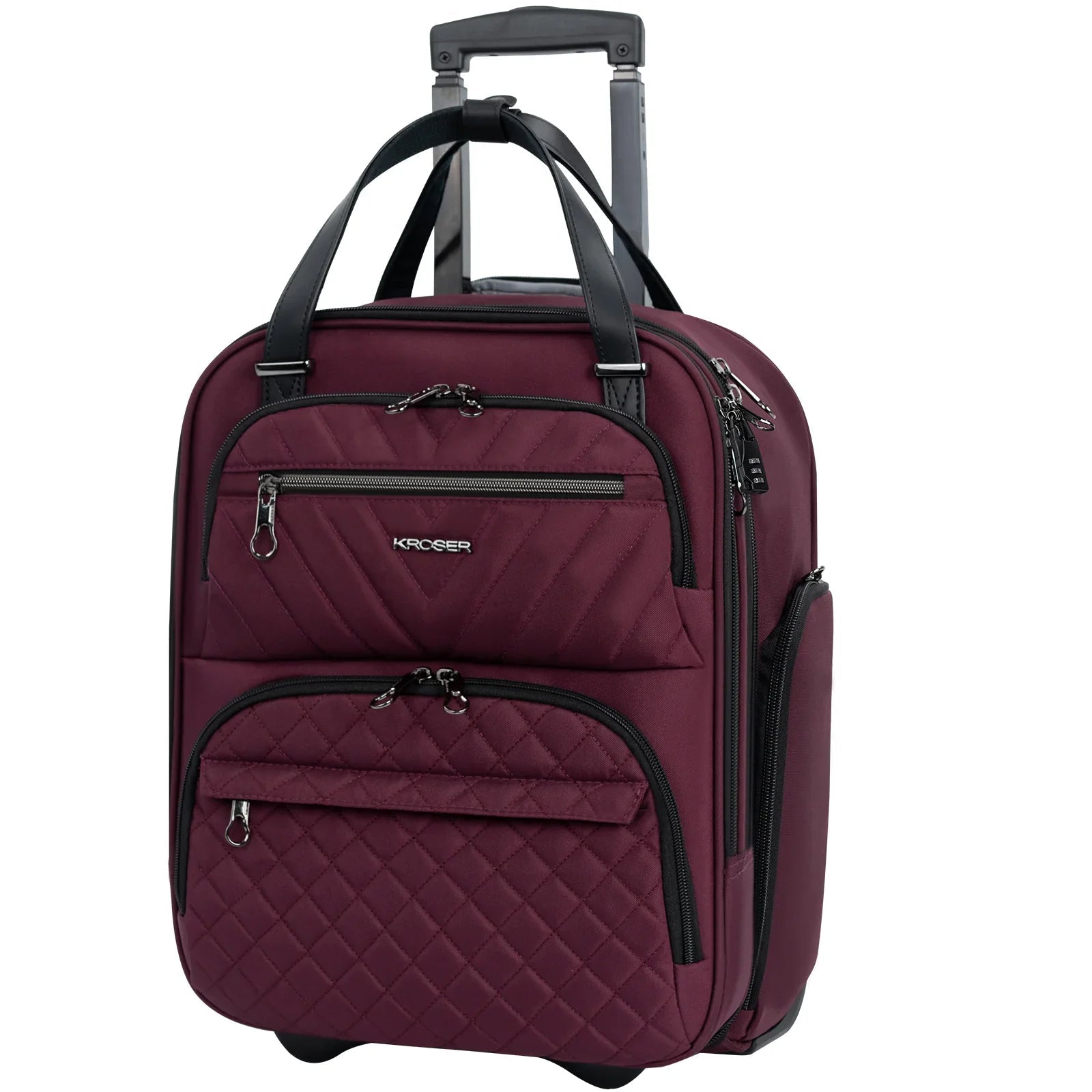 KROSER 16" Underseat Carry-On Suitcase with Laptop Compartment - KROSER