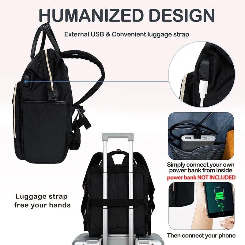 KROSER 17" Quilted Laptop Backpack with USB Port - KROSER