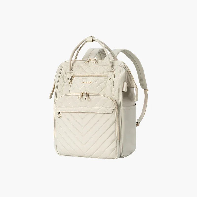 KROSER 17" Quilted Laptop Backpack with USB Port - KROSER