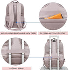 KROSER 17 Inch Quilted RFID Laptop Backpack with USBXYK939DG-HF-USPINKUSA