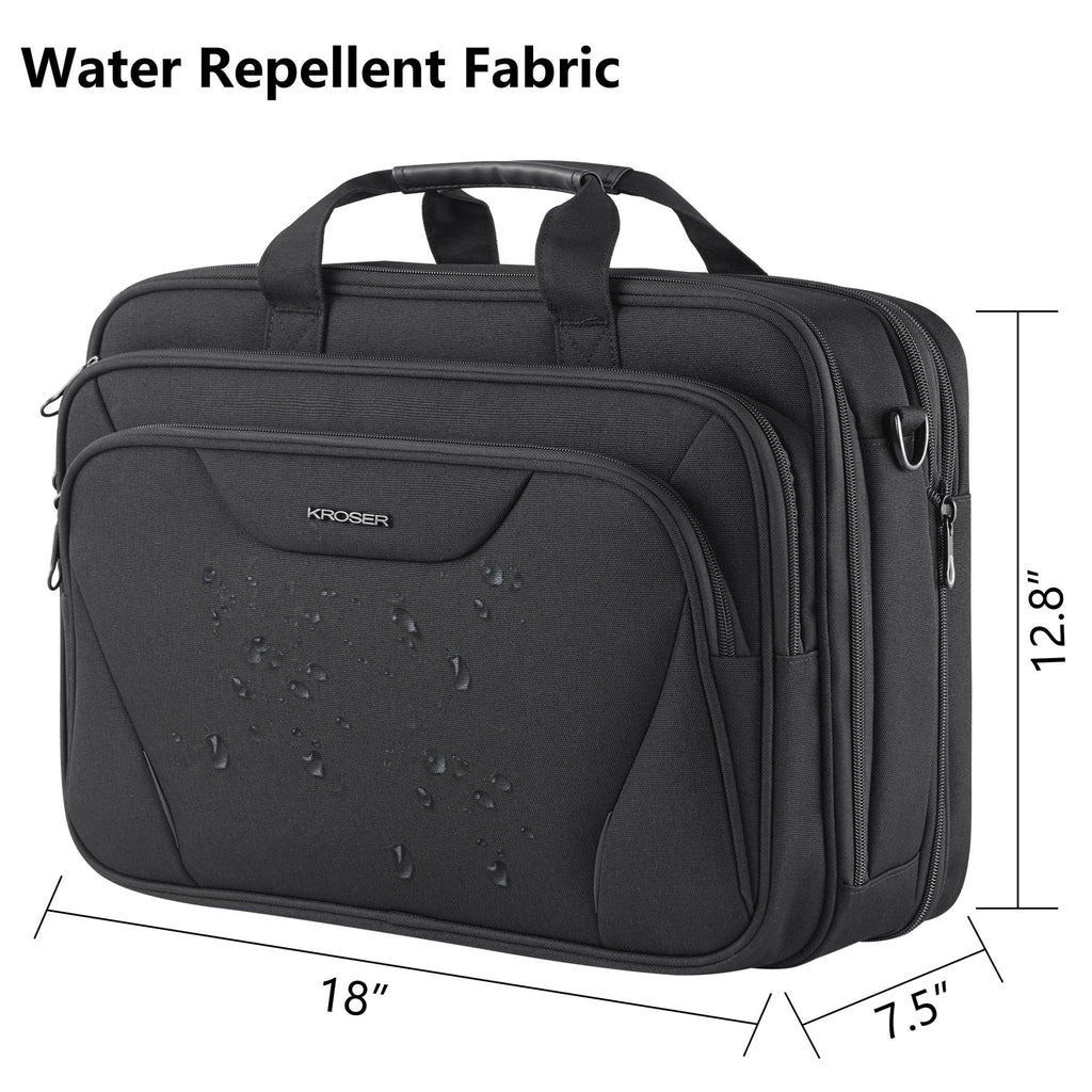 KROSER 17.3" Expandable Laptop Briefcase - KROSER