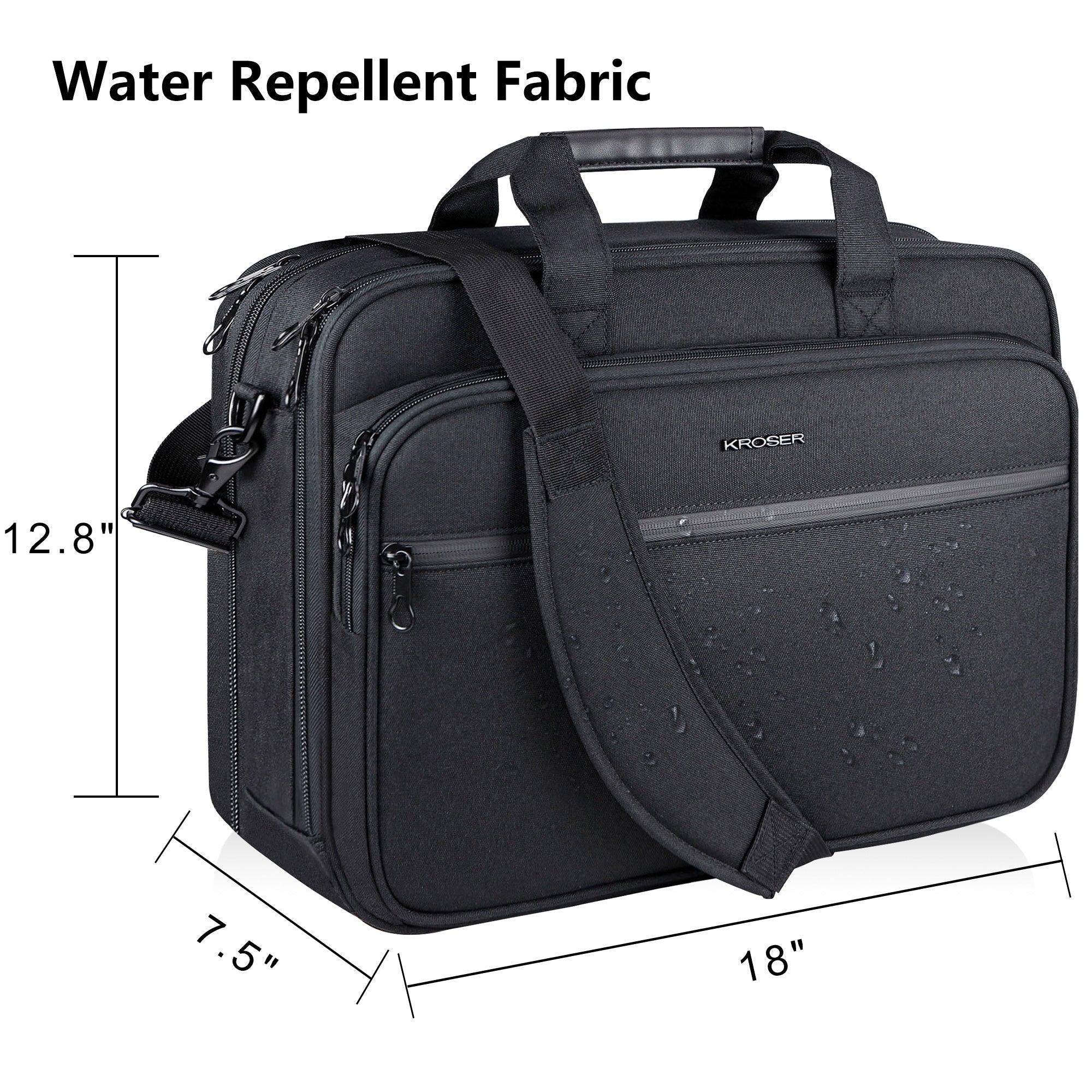 KROSER 17.3" Expandable Laptop Briefcase with RFID - KROSER