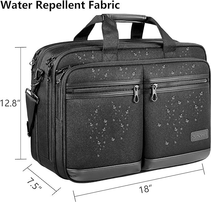 KROSER 17.3" Expandable Laptop Briefcase with RFID - KROSER