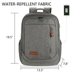KROSER 17.3" Large Laptop Backpack with USB Charging Port - KROSER