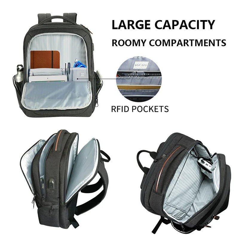 KROSER 17.3" Large Laptop Backpack with USB Charging Port - KROSER