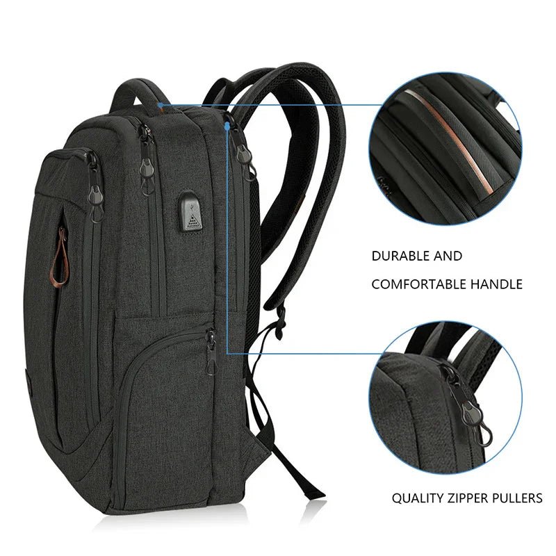 KROSER 17.3" Large Laptop Backpack with USB Charging Port - KROSER