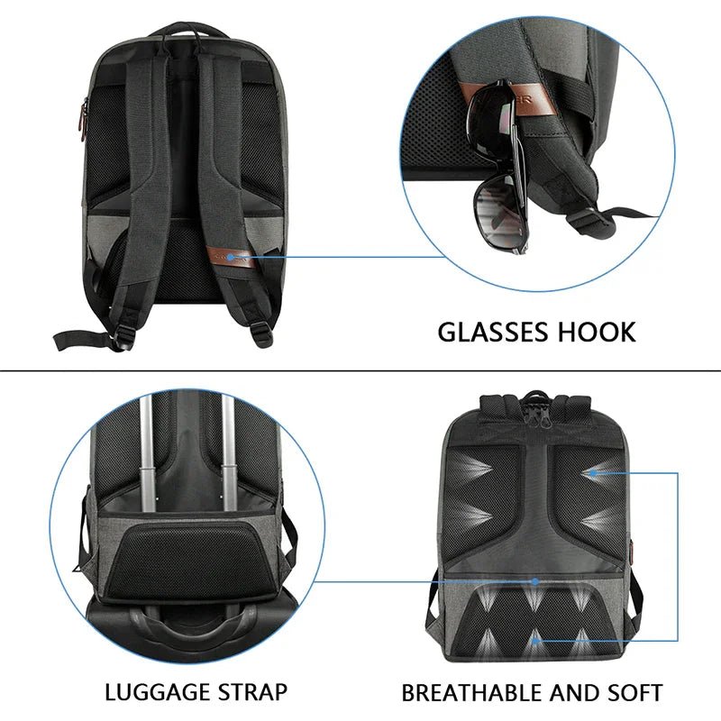 KROSER 17.3" Large Laptop Backpack with USB Charging Port - KROSER