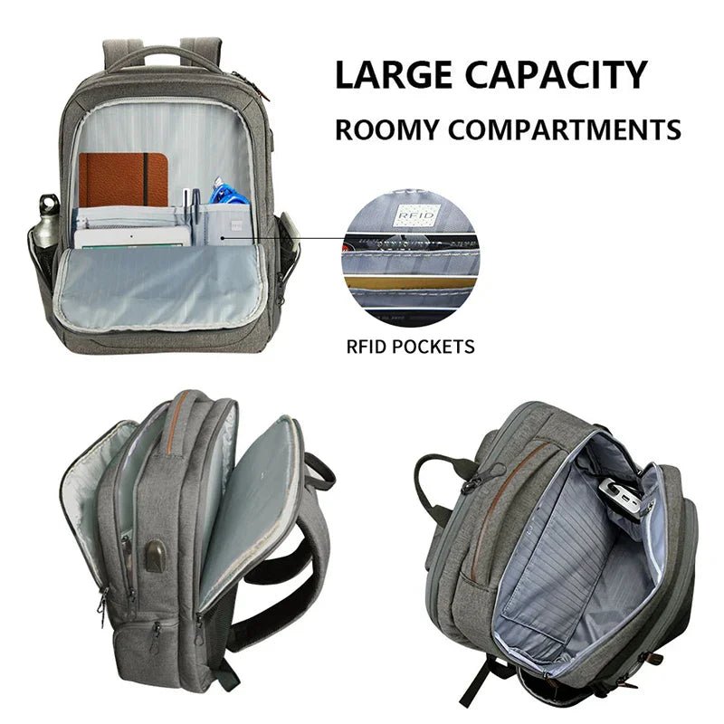 KROSER 17.3" Large Laptop Backpack with USB Charging Port - KROSER