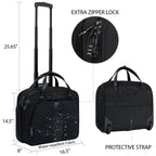 KROSER 17.3 Inch Quilted Rolling Laptop Bag with RFIDLGX-720HF-USUS