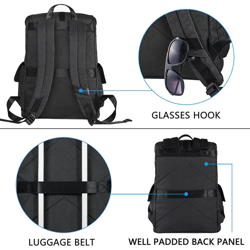 KROSER 17.3" Travel Laptop Backpack with USB Port - KROSER