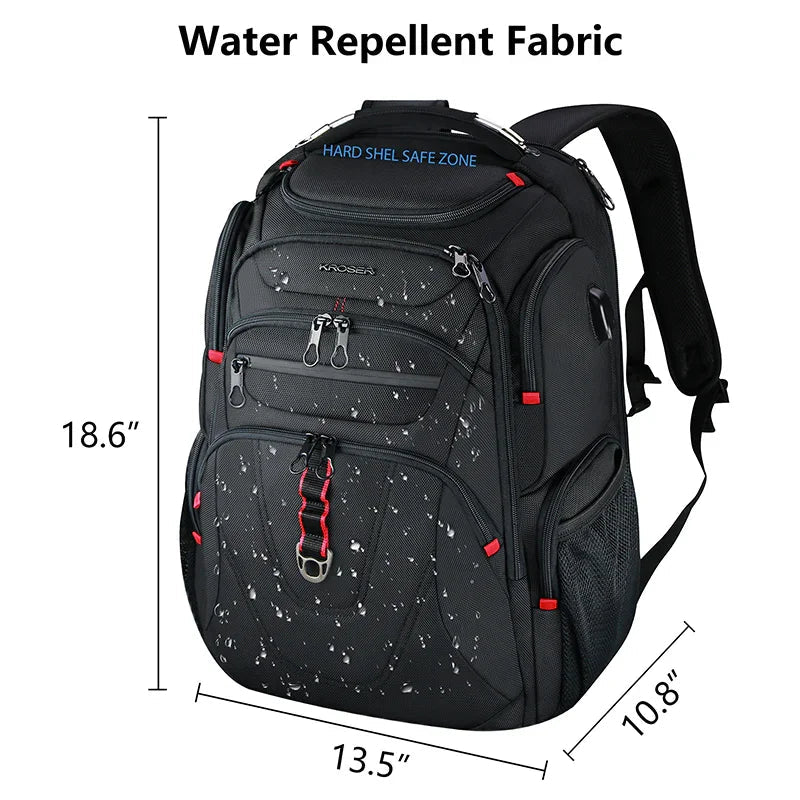 KROSER 17.3" TSA Travel Laptop Backpack with USB & RFID - KROSER